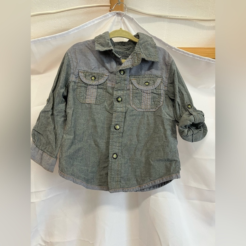 Genuine Kids Button Down Shirt Set - Blue, Gray, Brown - Picture 9 of 12